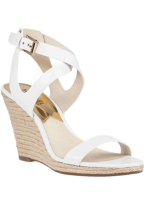 michael kors schuhe weiß|michael kors white leather sandals.